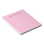 Bloc-note Calligraphie créative minimaliste moderne rose cla (Incliné)