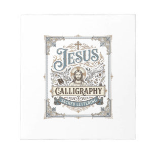 Bloc-note Calligraphie de Jésus Lettrage sacré Calligraphie