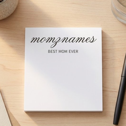 Bloc-note Calligraphie de nom personnalisée Meilleure Maman