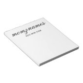 Bloc-note Calligraphie de nom personnalisée Meilleure Maman (Incliné)