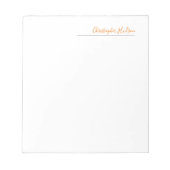Bloc-note Calligraphie de nom simple et professionnel (Devant)