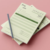 Bloc-note Calligraphie de réception de facture Esthétique