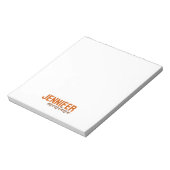 Bloc-note Calligraphie Elegant Plain Ajouter son propre nom (Tourné)