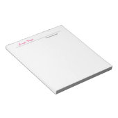 Bloc-note Calligraphie élégante minimaliste professionnelle (Incliné)