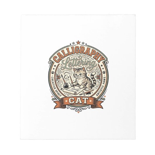 Bloc-note Calligraphie Lettre Chaton Calligraphie Lettre Ca (Devant)