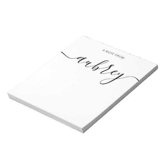 Bloc-note Calligraphie manuscrite simple (Tourné)