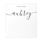Bloc-note Calligraphie manuscrite simple (Devant)