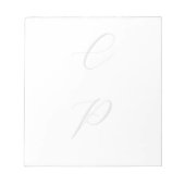 Bloc-note Calligraphie monogramme moderne Nom simple (Devant)