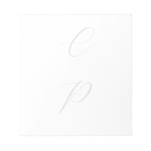 Bloc-note Calligraphie monogramme moderne Nom simple (Devant)