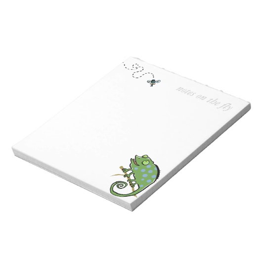 Bloc-note caméléon et vol - "avec vos propres mots" (Tourné)