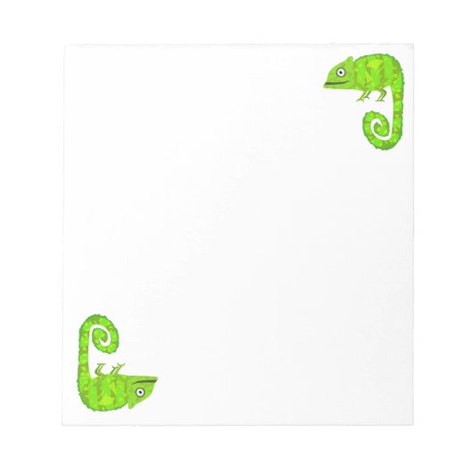 Bloc-note Caméléon mignon vert (Devant)