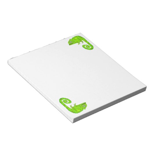 Bloc-note Caméléon vert mignon (Incliné)