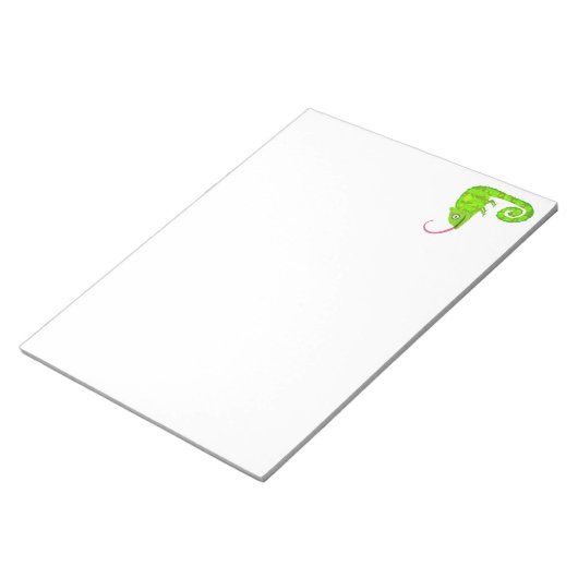 Bloc-note Caméléon vert mignon (Incliné)