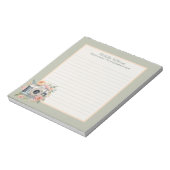 Bloc-note Caméra D'Aquarelle Et Fleurs Rangées (Tourné)