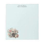 Bloc-note Camera with Flowers Retro Pastel (Devant)