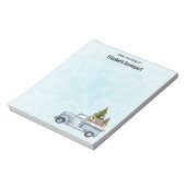 Bloc-note Camion de Noël avec pins et animaux de forêt (Tourné)