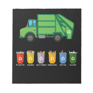 Bloc-note Camion de recyclage Enfants Camion de déchets