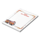 Bloc-note Camion feu rouge Camion Mitzvah personnalisé (Tourné)