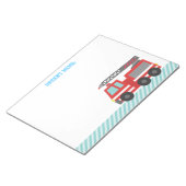 Bloc-note Camion feu rouge mignon pour petits pompiers (Incliné)