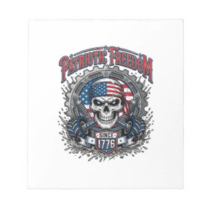 Bloc-note Camion Monstre Crâne Tout-Terrain Patriotique 1776