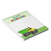 Bloc-note Camion vert personnalisé Mitzvah (Incliné)