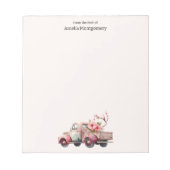 Bloc-note Camion Vintage rose (Devant)