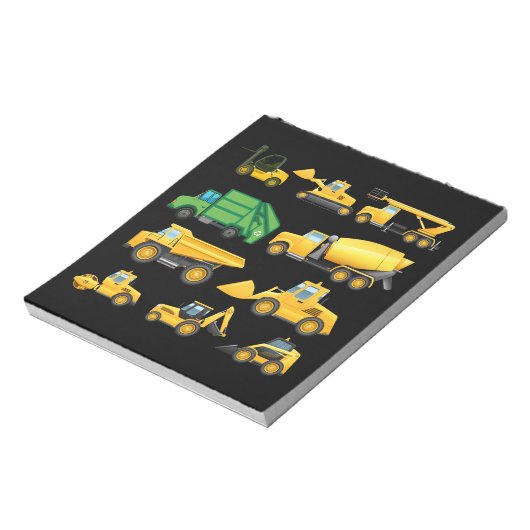 Bloc-note Camions Et Diggers Bâtiments (Tourné)
