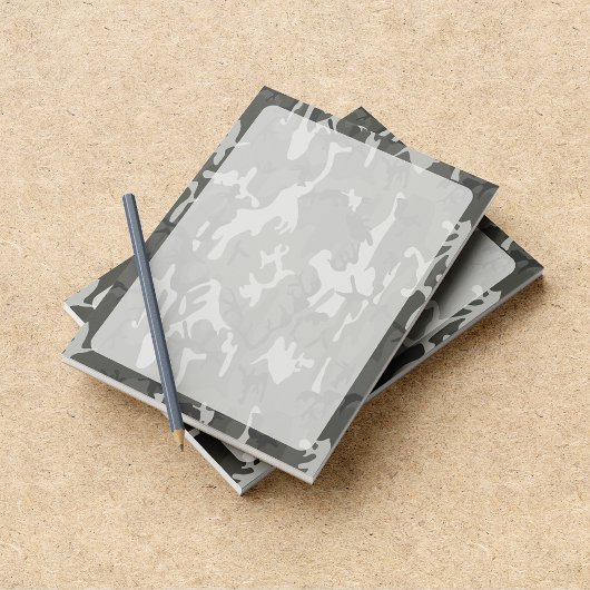 Bloc-note Camo grise, Camouflage, Militaire, Armée