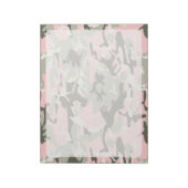 Bloc-note Camo rose et vert, camouflage, militaire, armée (Tourné)