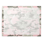 Bloc-note Camo rose et vert, camouflage, militaire, armée (Devant)