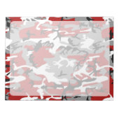 Bloc-note Camo rouge et gris, Camouflage, Militaire, Armée (Devant)