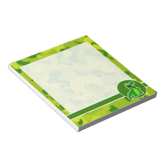 Bloc-note Camo vert Apple ; Alligator, Gator (Incliné)