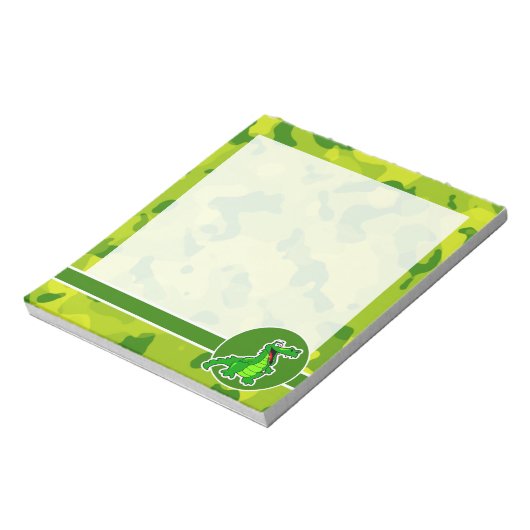 Bloc-note Camo vert Apple ; Alligator, Gator (Tourné)