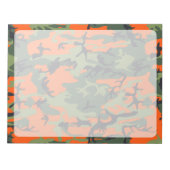 Bloc-note Camo Vert et Orange, Camouflage, Militaire, Armée (Devant)