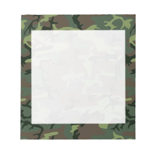Bloc-note Camouflage Camo Green Brown Pattern (Devant)