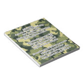 Bloc-note Camouflage de l'armée du poème de Grandson (Incliné)