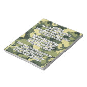 Bloc-note Camouflage de l'armée du poème de Grandson (Tourné)