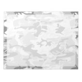 Bloc-note Camouflage gris neige d'hiver, Militaire, Armée (Devant)