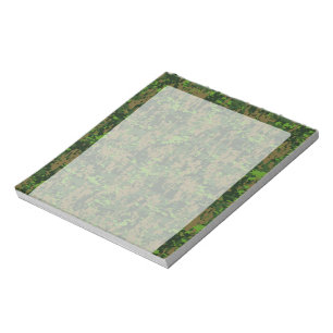 Bloc-note Camouflage numérique vert style forêt