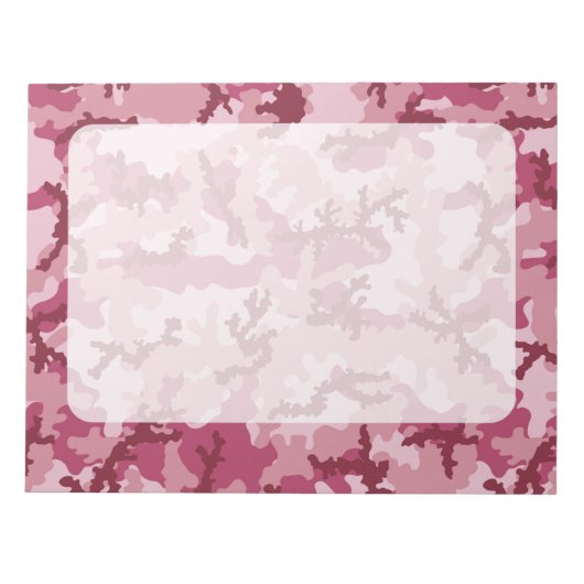 Bloc-note Camouflage rose (Devant)