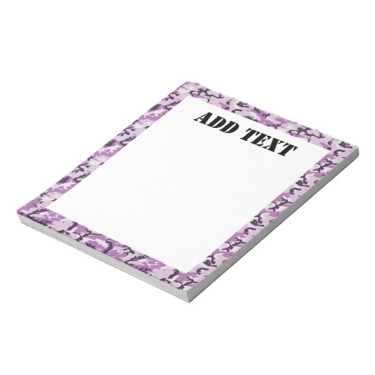 Bloc-note Camouflage rose Motif militaire (Tourné)