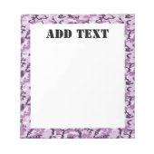 Bloc-note Camouflage rose Motif militaire (Devant)