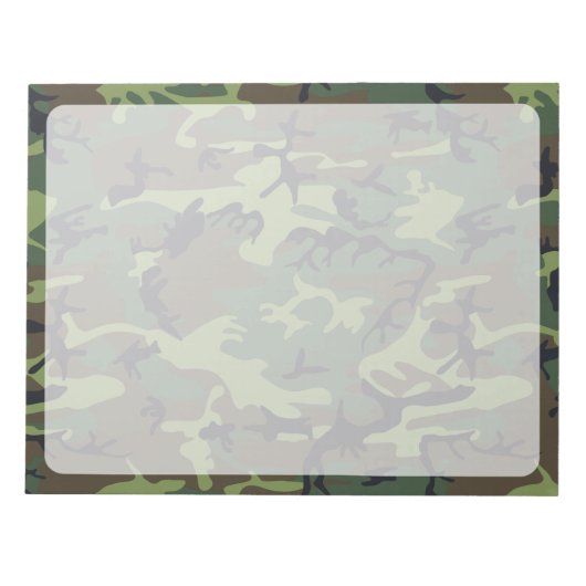 Bloc-note Camouflage vert, Armée (Devant)