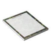 Bloc-note Camouflage vert, marron et noir Monogramme (Incliné)