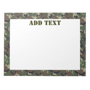 Bloc-note Camouflage Woodland Arrière - plan militaire