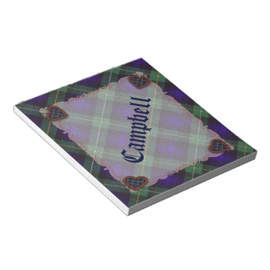 Bloc-note Campbell de Argyll Scottish clan tartan - Plaid (Incliné)