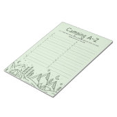 Bloc-note Camping Amusant en famille A-Z Jeu (Incliné)