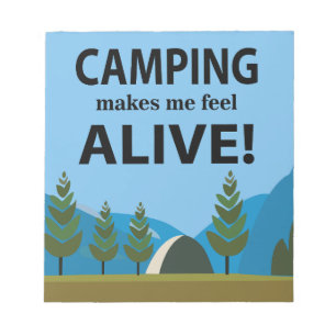 Bloc-note Camping Me Fait Me Sentir Vivant Camping