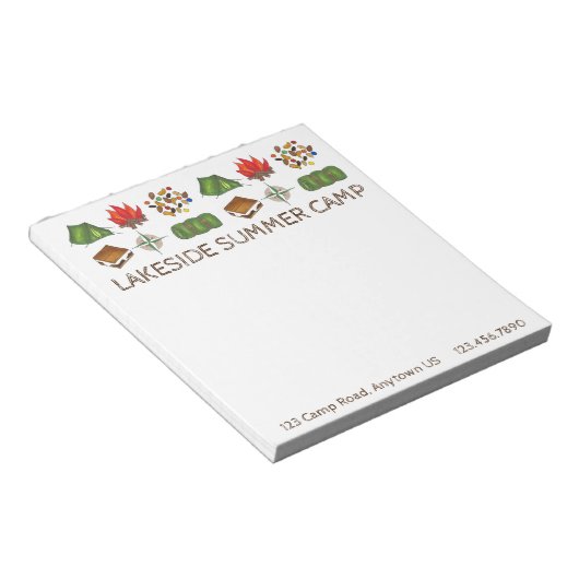 Bloc-note Camping privé été couché (Incliné)