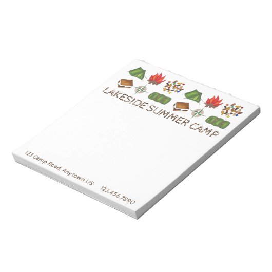 Bloc-note Camping privé été couché (Tourné)